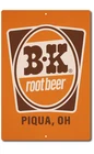 Vintage B-K Root Beer Tin Sign Piqua OH Retro Soda Pop Decor Drive-In Wall Art