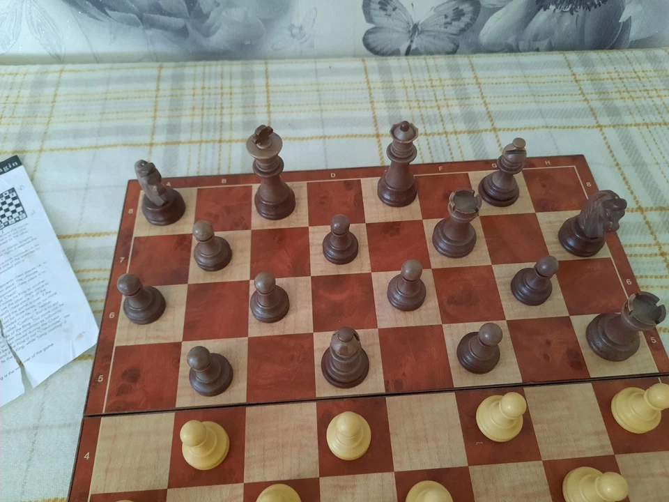 Magnetic Chess & Checkers / Draughts Folding Travel Game Set - Image 3 of 4