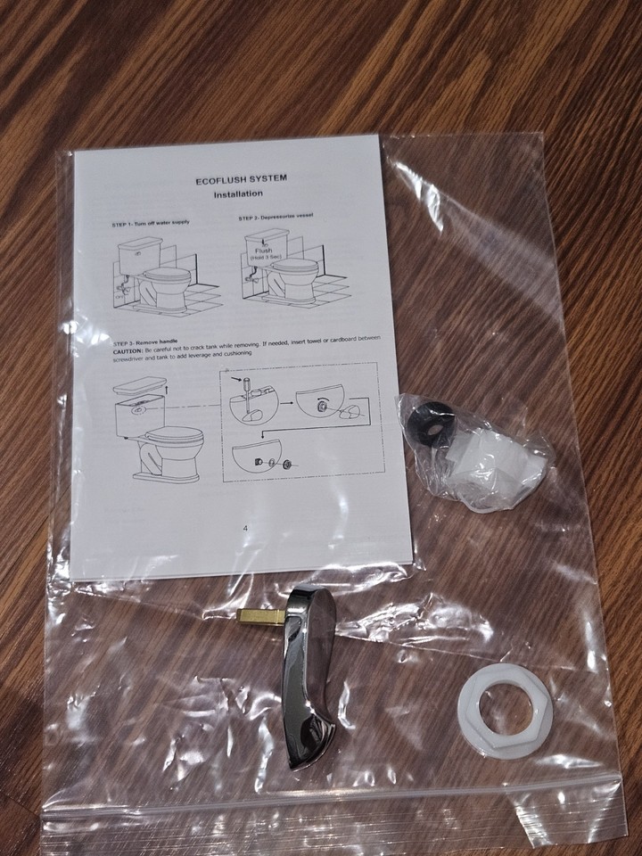 EcoFlush B8204 1.0 GPF Pressure Assisted Flush System - Single Control Replacement For Gerber And Project Source Toilets