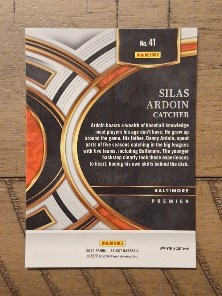 2024 Panini Select - Premier Level Silas Ardoin #41 Tri-Color Prizm (RC) - Image 2 of 2
