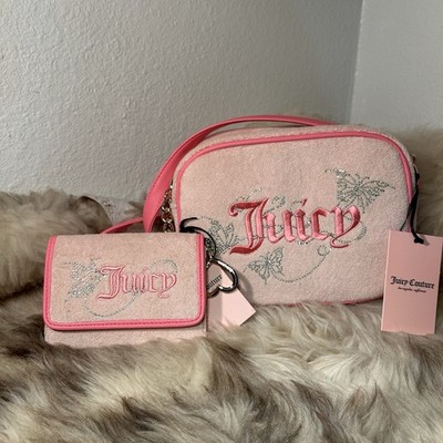 NWT Juicy Couture Wingin  It Camera Butterfly Bag & Wallet Set - Pink Diamond