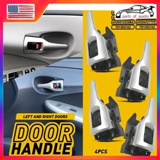 Door Handles Inside Silver & Front Rear LH RH Set OF 4 for Toyota Corolla Matrix