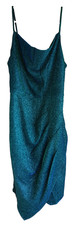 Very Cute Cocktail / Party Dress ~ Green with Bluish Tint ~ Size 1 ~ Stretchy