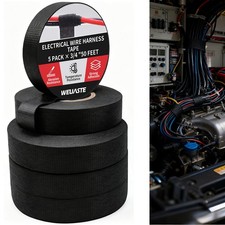 Roll 3/4"x50FT Wiring Harness Tape - High Temp Self-Adhesive Cloth Tape H6