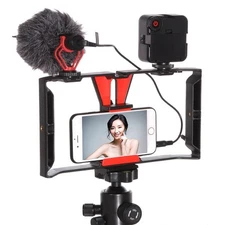 FocusFoto Smartphone Video Rig Camera Cage Mount Holder Stabilizer Handle Gri...