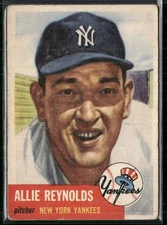 1953 Topps #141 Allie Reynolds 141a SET BREAK