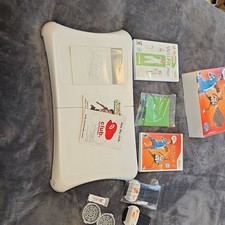 Wii Balance Board Tested And Working With 2 Games, Manual And Foot Extenders