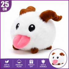 25cm Cute Horned Sheep Plush Toy Soft Stuffed Animal Doll Fluffy Kids Gift White