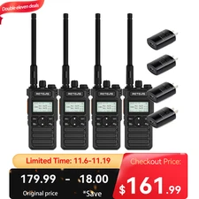 4 Pack Retevis RT86S Walkie Talkies Long Range High Power Radio LCD For Industry