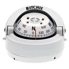 Ritchie Compass, Surface Mount, 2.75" Dial, Wht. S-53W