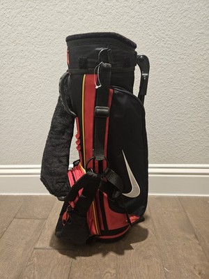 Nike Golf Youth Stand Bag Lightweight Carry Dual Strap Black Red