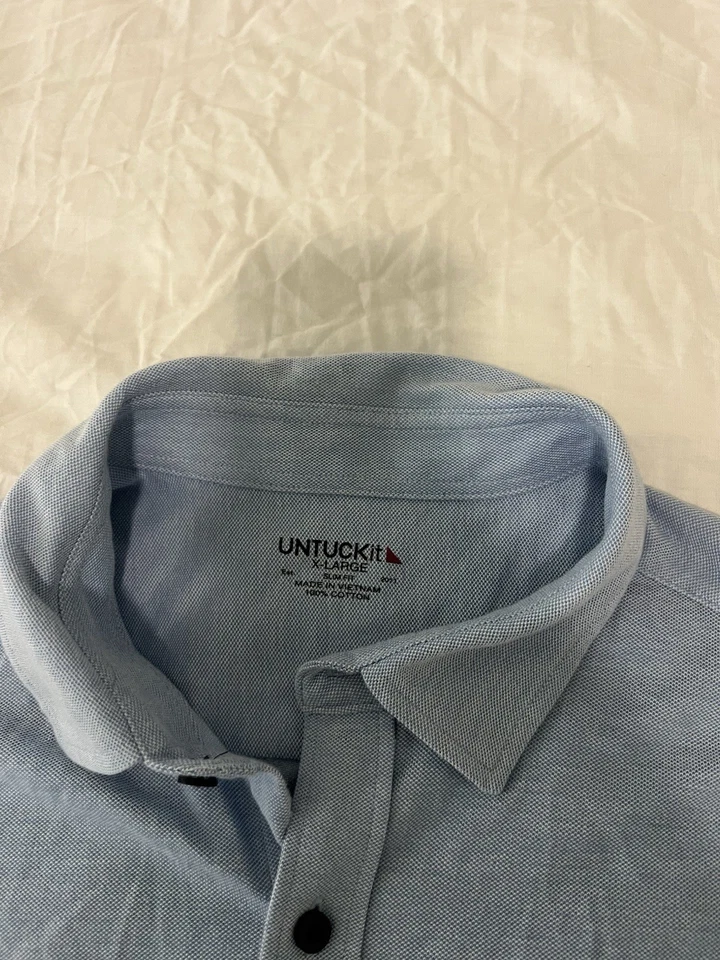 UNTUCKit Casual Shirt Mens XL Long Sleeve Button Down Blue 143 - Image 2 of 4
