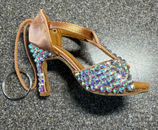New BLOCH Swarovski Decorated SparkleBallroom Shoe Shoe Keychain