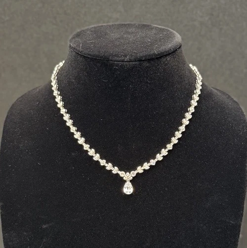 ELIOT DANORI - Hoja de circonita cúbica (1 Ct. t.w.) Collar nuevo con etiquetas brillante declaración Foto 2 de 4