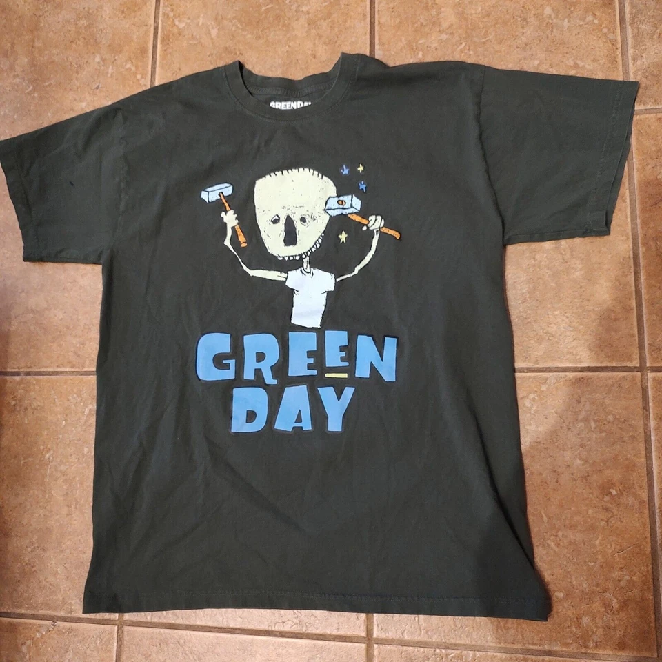 Vintage 90s Green Day Nimrod Graphic T-Shirt Black Men's Size X-Large - Image 2 of 4