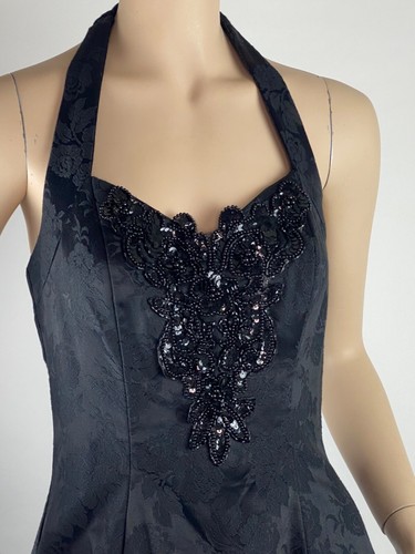 Vintage 80s 90s Y2K Black JUMP Prom Cocktail Whimsigoth Fairy Mini Dress 5/6  Sm - Picture 6 of 8