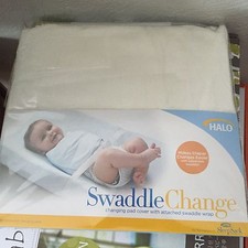 Halo Swaddle Change Velboa Changing Diaper Pad Cover Swaddle Wrap : Cream