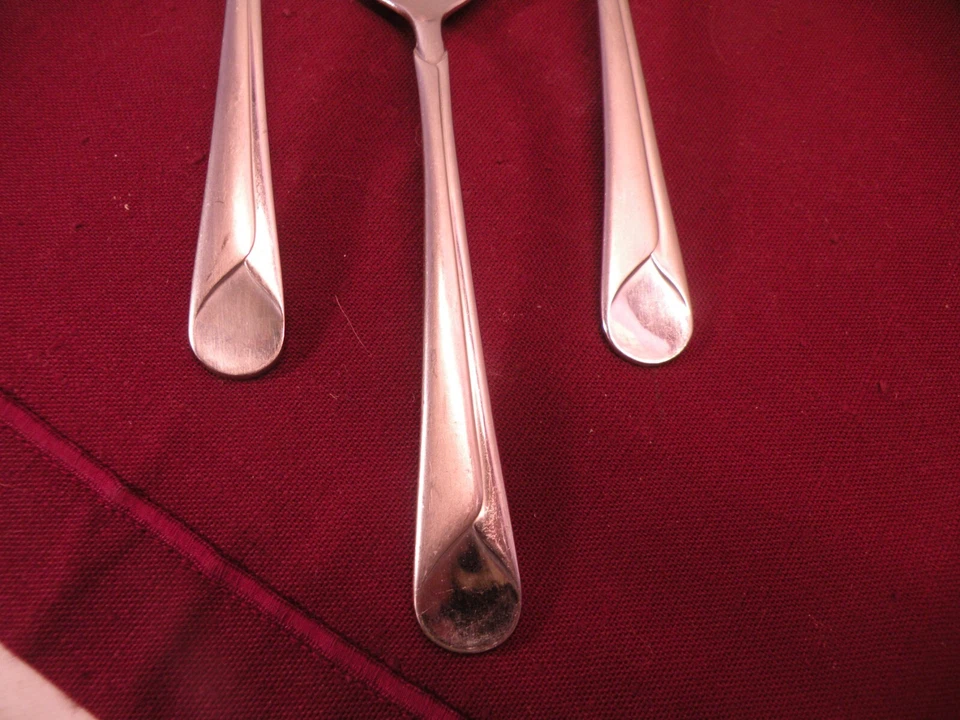 Set Of 3 JA Henckels Stainless PROVENCE Oval Place Soup Spoons 7 3/8" B - Image 3 of 4