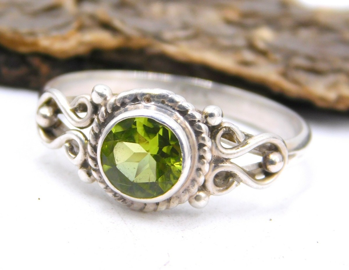 Anello Ag Con Peridoto - Gioielli Artigianali Fatti A Mano - Cuore Di - Foto 8