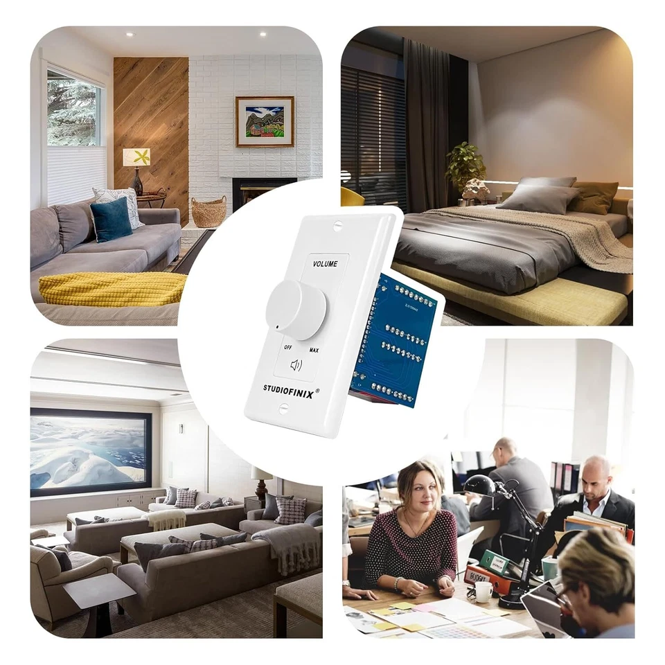 Home Audio Smart Stereo Controller - 100W In-Wall Volume Control Speaker Switch - Image 3 of 4