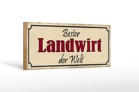 Holzschild Spruch 27X10 Cm Bester Landwirt Der Welt Arbeit Schild Wooden Sign
