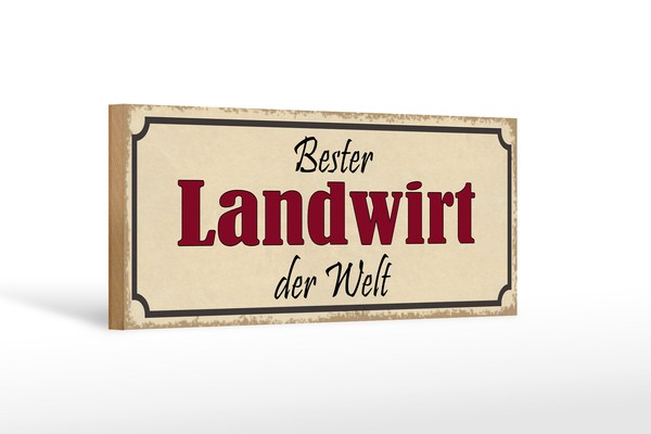 Holzschild Spruch 27X10 Cm Bester Landwirt Der Welt Arbeit Schild Wooden Sign-image