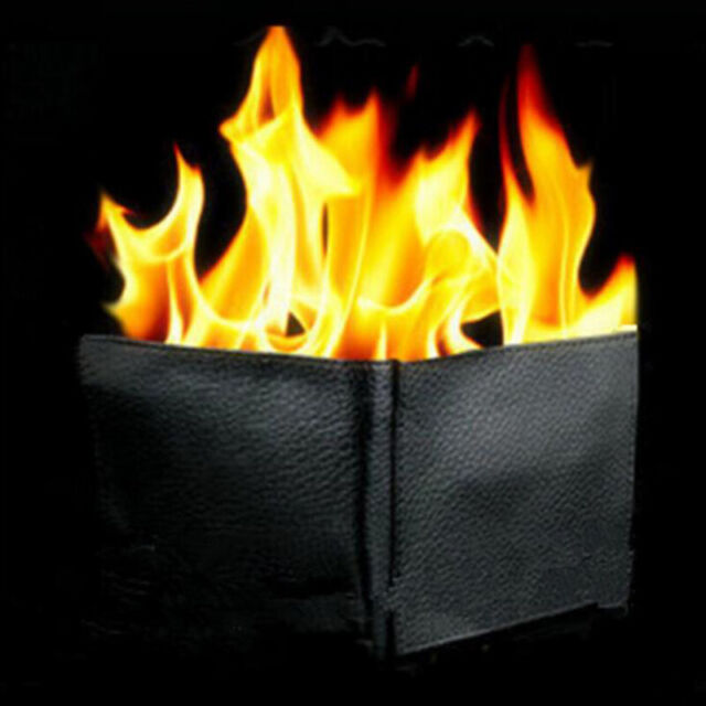 Magic Trick Flame Fire Wallet Big flame Magician Trick Wallet Stage Street O BW