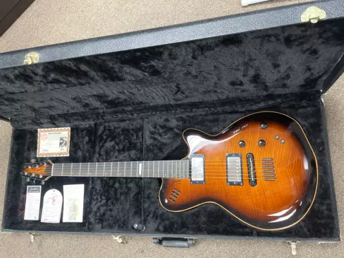 Godin LGX-SA Cognac Burst Flame AA