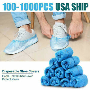 Waterproof Boot Shoe Covers Plastic Disposable Overshoes Protector USA SHIP 