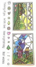 COLOR ME BEST WISHES - Hampton Art Coloring Clear Stamp Scrapbook Stamping SALE