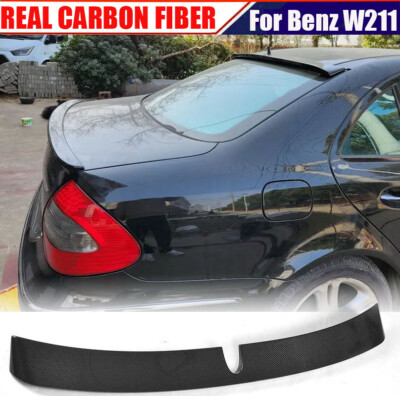 W211 ベンツ E320 ルーフスポイラー REAL CARBON Rear Roof Spoiler Wing For Benz W211 E320 E350 E63 E55