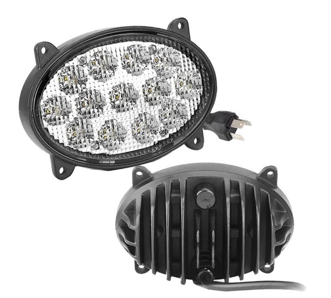 Faro Lampada 13 Led Ip67 14cm 65w Profondità Fendinebbia Per Trattore 12/24v
