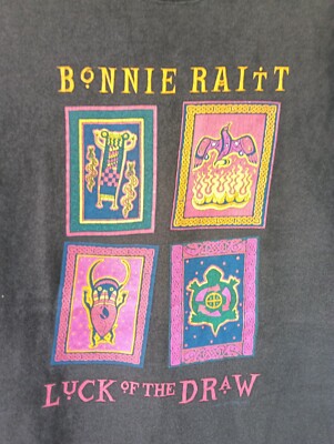 Bonnie Raitt World Tour 1991 Vintage T Shirt Rock Band Album