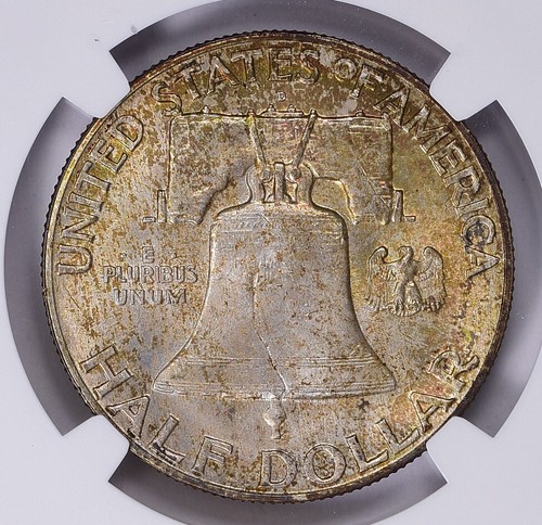 1949-D FRANKLIN HALF DOLLAR NGC MS65 FBL - Picture 2 of 3