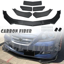 For Honda Odyssey Van 2005-2021 Carbon Fiber Front Bumper Lip Spoiler Splitter