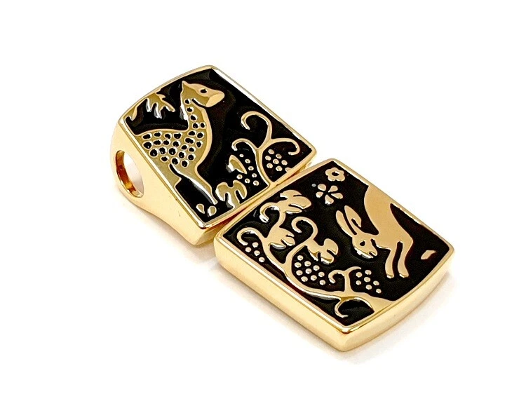 Pierre Lang seltene Anhänger 2-tlg. Emailliert & rhodium Gold – alte Kollektion - Bild 2 von 4