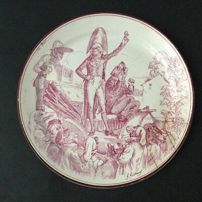 Seltener Teller CREIL ET MONTEREAU Gostial Comédie Animale d Ap. Grandville S...