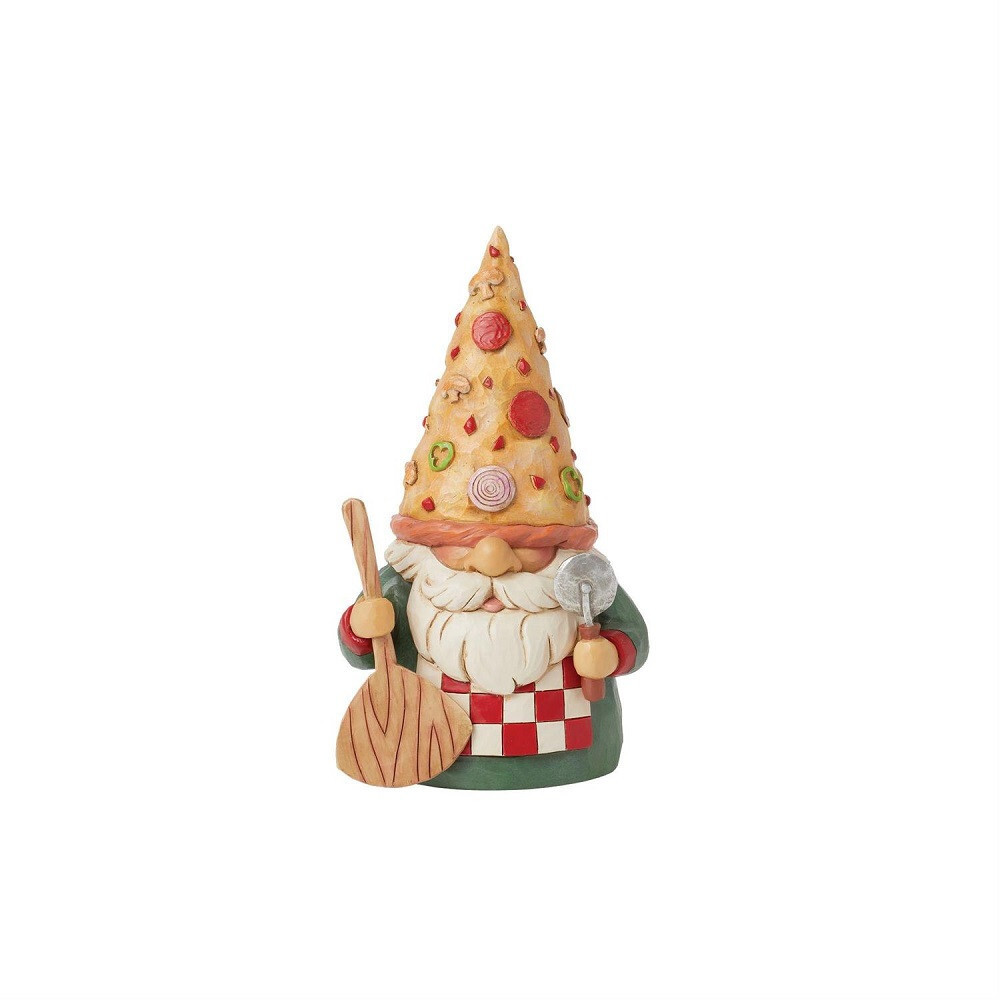 Jim Shore 6016376 Pizza Hat Gnome 6.5