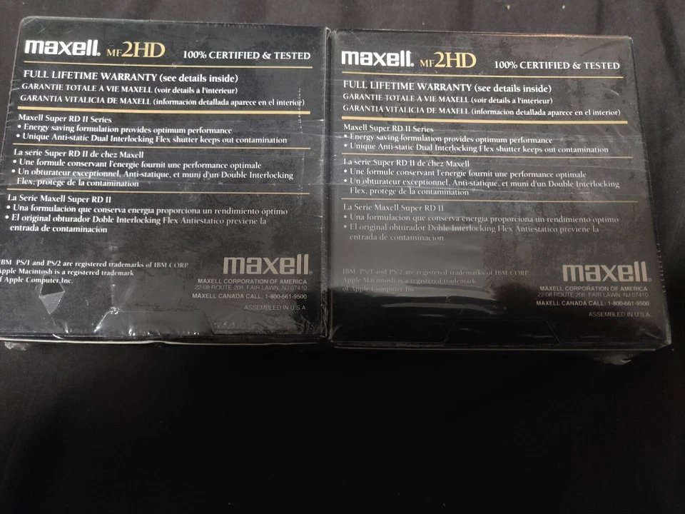 Paquete de 20 disquetes Maxell MF2HD de valor nuevo stock antiguo caja sellada Foto 3 de 4