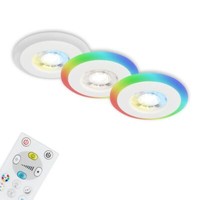 Led Einbauleuchten Cct Rgb-Lichtring Fernbedienung Dimmbar IP44 Weiß Briloner