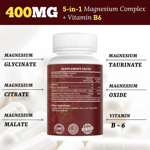 Scientific Formulation -Magnesium 5-in-1 Complex Capsules Natural Fatigue, Sleep - Picture 7 of 7