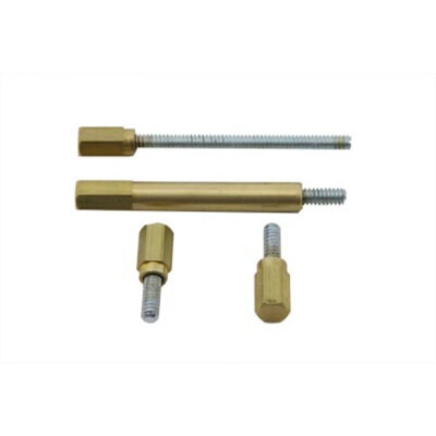 Extended Brass Finish Float Bowl Screw Kit for S&S Super E & G Carburetors.