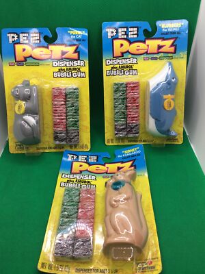 PEZ PEZ / Petz Dispenser BUBBLE GUM Series 2 3 Type Set Sidney