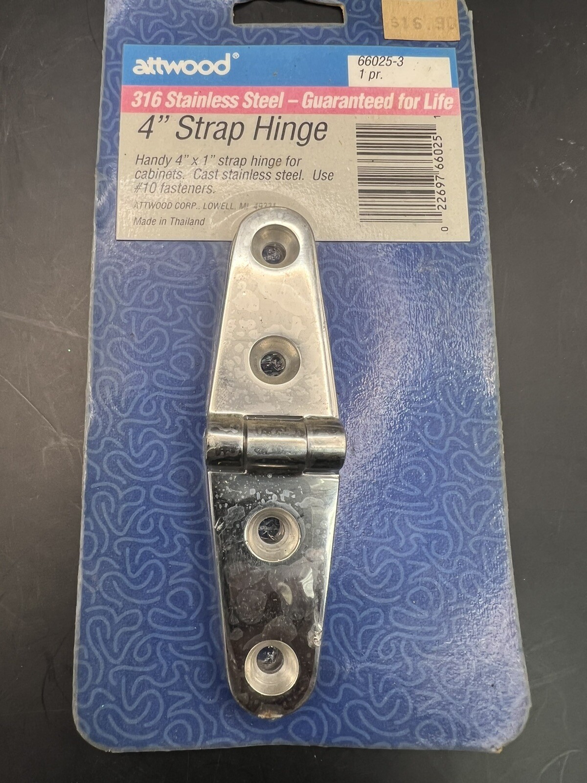 Attwood Boat Hatch Hinge 660253 4 Inch Stainless Steel for sale