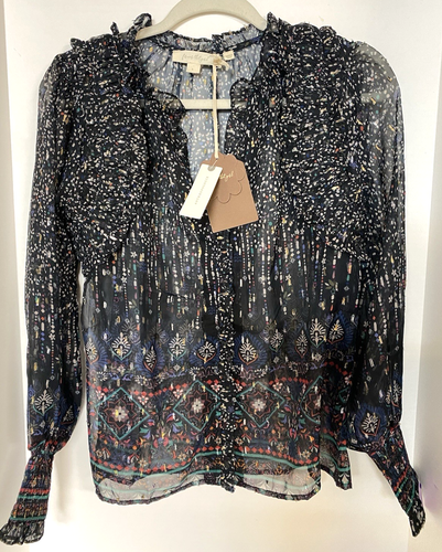 Anthropologie Forever That Girl Women's Size Sm Blouse Ruffled Feminine Top NWT