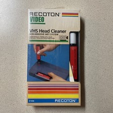 Recoton VHS Head Cleaner Wet System CIB SEALED 80's retro Brand New And Sealed