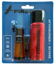 Orange Firebird Triple Torch Afterburner Cigar Lighter & 1.7 oz Butane - 9115