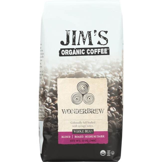 Кофе Jims Organic Coffee Wonderbrew - Цельные зерна 12 унций 3890₽