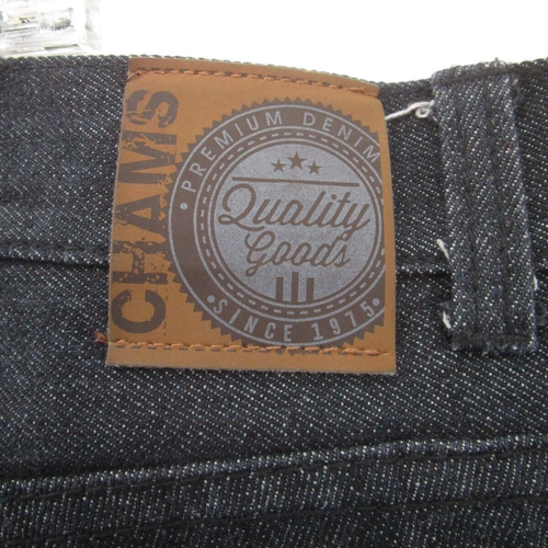 VINTAGE Chams Jeans Men 42 Blue Baggy Hip Hop Loose Y2K Denim Embroidered 42X31 - 第 6/10 張圖片