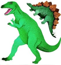  VINTAGE   SUPER MAXI MYLAR DINOSAUR Sandylion Stickers - 1 sheet